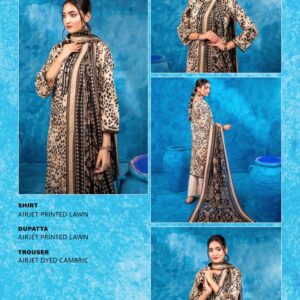 ✨ ZESH   ✨ 3 PieceUnstitched Suit ZESH SUMMAER LAWN COLLECTION 2025