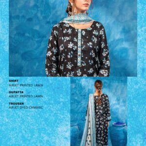 ✨ ZESH   ✨ 3 PieceUnstitched Suit ZESH SUMMAER LAWN COLLECTION 2025