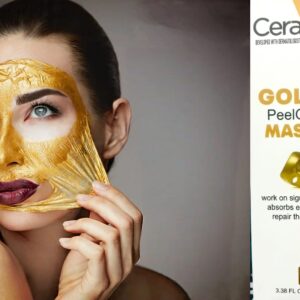 CeraVe Radiant Glow Peel-Off Gold Mask – Deep Cleansing & Brightening Facial Treatment – 100ml