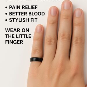 01 PCs Magnetic Health Ring – Pain Relief & Blood Flow Booster Ring | Ring For Improve Health - Blood Flow Booster - Ring For Boost Blood Flow - Black Color