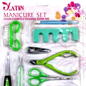 Yatin Professional Manicure Set with Color Cosmetics Tools and Nail Repair Essentials – All-in-One Grooming Kit for Nail Care, Makeup Application, and Nail Treatment – Portable and Durable for Home or Travel Use