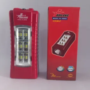 LED Light Solar and Electric Rechargeable Emergency Battery and Torch Light RL6006S