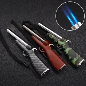 Refillable Rifle Design Fancy Lighter | Best Quality Rifle Lighter | Lighter With Hard Plastic Material ( Without Box )(random colour)