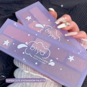08 Colors Biya Star Flash Eight-Color Eye Shadow Palette Matte Pearl Light Fine Color Milk Tea Earth Niche Glitter Eye Shadow - 8 colors Korean Trending Eye Shadow Palette 