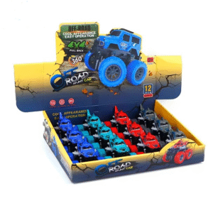 Shark Shaped Friction Vehicle | 12pcs in box | Children's Toys Dual Inertia/four-wheel Drive/spring/stunt Marine Animalsboys' Backforce Engineering Car