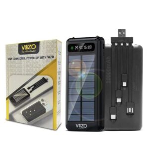 Vizo Solar 01 Power Bank | Best Quality Power Bank For Mobile Phone - Android Power Bank - Solar Power Bank For Android - 10,000 mAh Power Bank