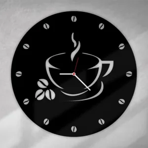 Coffee  Wall clock Wall decoration Wooden material