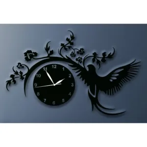 Wooden Flying Bird Wall Clock