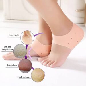 Silicone Half Heel Anti-Crack Socks Set