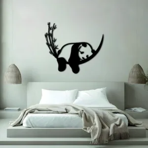 Panda Wall art decorations for Panda Lover Gift, Metal Wall Decor for Animal Lover Gift
