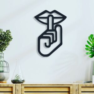 Mute Black Decorative Sign