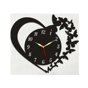 3d wall clock with light Wooden Wall Clock