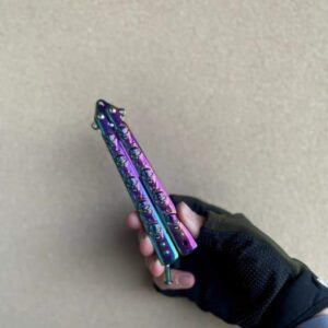 Rainbow Butterfly Knife  Pocket Knives