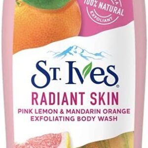 St. Ives Radiant Skin Body Wash Pink Lemon and Mandarin Orange Exfoliating Body Wash