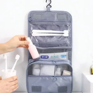 Hanging Travel Toiletry Bag Waterproof Travel Makeup Cosmetic Organizer (random color)