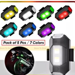 ( 1 PCs )  Universal LED Aircraft Strobe Flasher Lights For Bike, Cars, Drones (7 Colors/30 Styles) Rechargeable High Quality For Night Lights, Camping Light, bicycle, Toy Cars