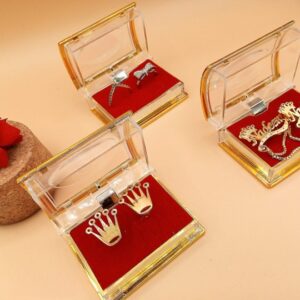 Couple Ring / Cufflinks Crystal Box