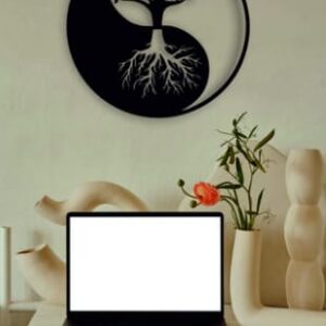 Tree Branches Yin Yang Wall Decor Wooden Wall Decoration