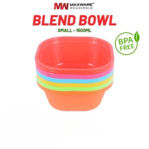 Pack of 2 Maxware Household - Blend Bowl Small 1500ml - Multipurpose Bowl (Random Color)