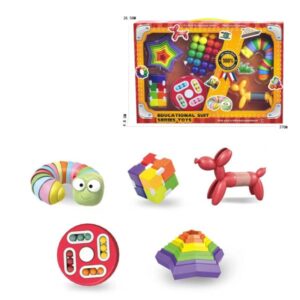 Educational Suit Series: All-in-One Magnetic Building Blocks, Sensory Fidget & STEM Learning Toy Set for Kids | Develops Creativity, Fine Motor Skills & Problem-Solving (Ages 3+)