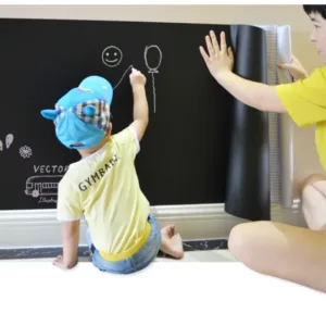 PVC Vinyl Black Board Wall Sticker Removable, with (2 pcs chalks)  For Kids Bedroom Size/Dimension 39*150 cm Size