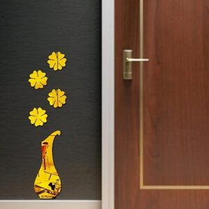 Flower Pot  Acrylic mirror wall stickers