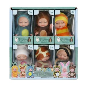 3.5' Sleeping Baby, 1Pcs/D.Bx Flat Pack | New Mini Reborn Baby Doll Set with Clothes | Realistic Toy for Children