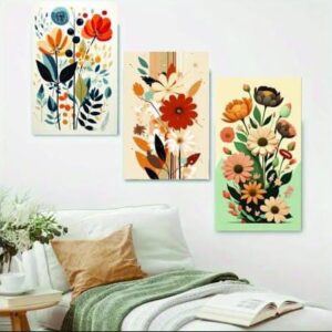 3-Piece Wooden StickyTile Frame Set – 8x11 Inch Wall Art Frames with Double Tape