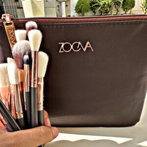 pack of 12 Zoeva makeup brushes with pouch complete makeup brush set including 12 face and eye make up brushes