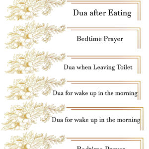 10Pcs Daily Dua Cards for Home, office, room etc, Wall sticker /Dua stickers.