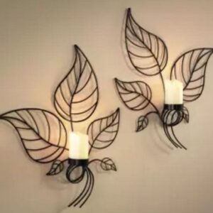 Candle stand  2 pcs set Decorations for Living Room, Entryway, Dining Room and Office