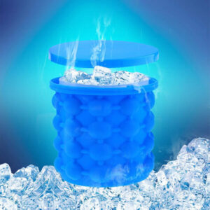2 in 1 Ice Cube Maker Genie Space Saving Ice Genie Silicone Ice Bucket