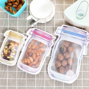 <b>( 3 Pc )</b> Mason Jar Bags Food Nuts Candy Cookies Ziplock Bags PE Waterproof Seal Kitchen Fresh Storage Organizer Bag