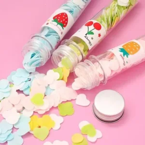 100 PC's tube disposable Paper Soap  Disposable Paper Soap  With Bottle  Multi-color