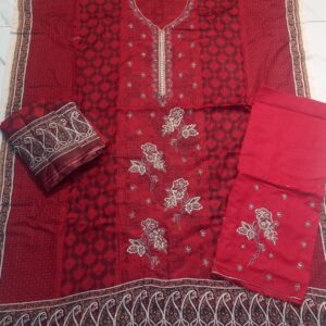 3 Pc Unstitched Lawn Suit (Replica)