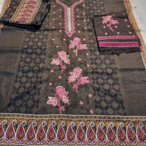 3 Pc Unstitched Lawn Suit (Replica)