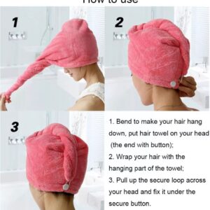 Best Hair Dryer Cap Towel - Hair Wrap Towel for ladies( random color )