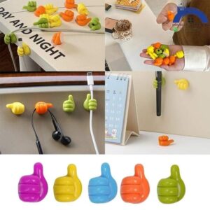 10 pcs  Wall Decoration Hook Creative Silicone Thumb Key Hanger Hooks