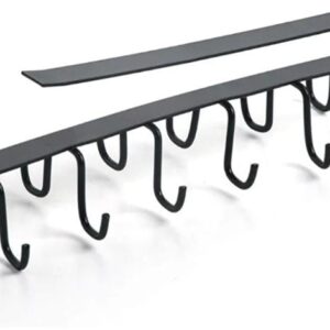 10 hooks Mug Cups Wine Glasses Storage Hooks Kitchen Utensil Ties Belt and Scarf Organizer Hanging Hook Rack Holder Under Cabinet Closet (random color )