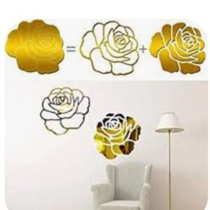 Rose stickers Acrylic mirror wall decoration