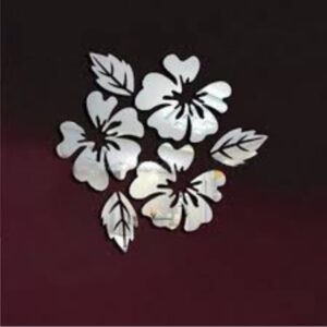 Acrylic Flowers Leaf Wall Stickers Reflective Mirror Home DIY Decoration (random color)