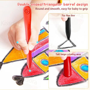 Plastic Crayons 12pcs Colors Non-Toxic Generic Colors Crayons Set School Supplies