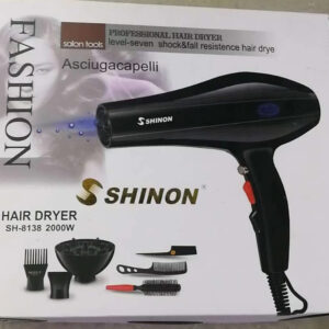 (black )Shinon Hair Dryers Salon Home Used Professional Blow Hair Dryer With  complete accessories