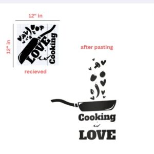 Cooking Is Love Wall Stickers For Kitchen | Wall Decals For Kitchen | Wall Stickers For Kitchen