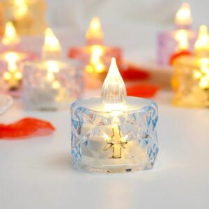 6  PCs Warm White Flameless Led Tealight Candle Decorative  Lights