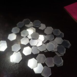 Pack of 50pcs Acrylic Mirror hexagon Shape Stickers/ Wedding /party Decoration Acrylic Mirror ((Silver color )