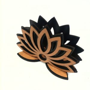 Lotus Flower Decorative Tissue holder Wooden material Leaf Rose shape