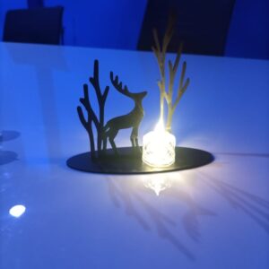 Deer candle holder  Desktop decoration MDF wood material