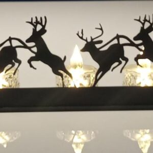 Deer art candle holder  Desktop decoration MDF wood material