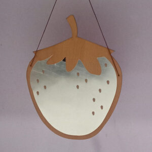 Strawberry shaped acrylic mirror  - Kids room decoration